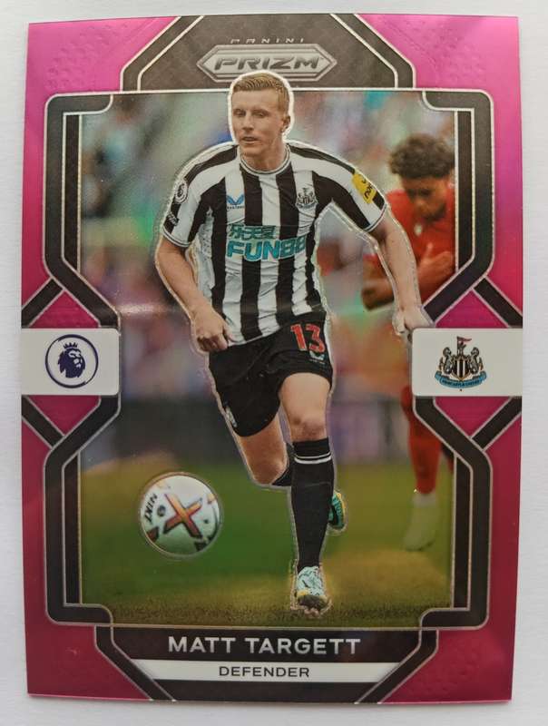 MATT TARGETT (Newcastle)  - PANINI PREMIER LEAGUE PRIZM 2022/23 - PINK PRIZM TRADING CARD 155 of 199