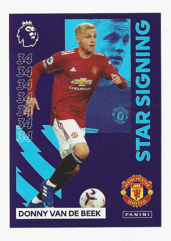 DONNY VAN DE BEEK - PANINI PREMIER LEAGUE 2021 STICKER COLLECTION - STAR SIGNING STICKER 345