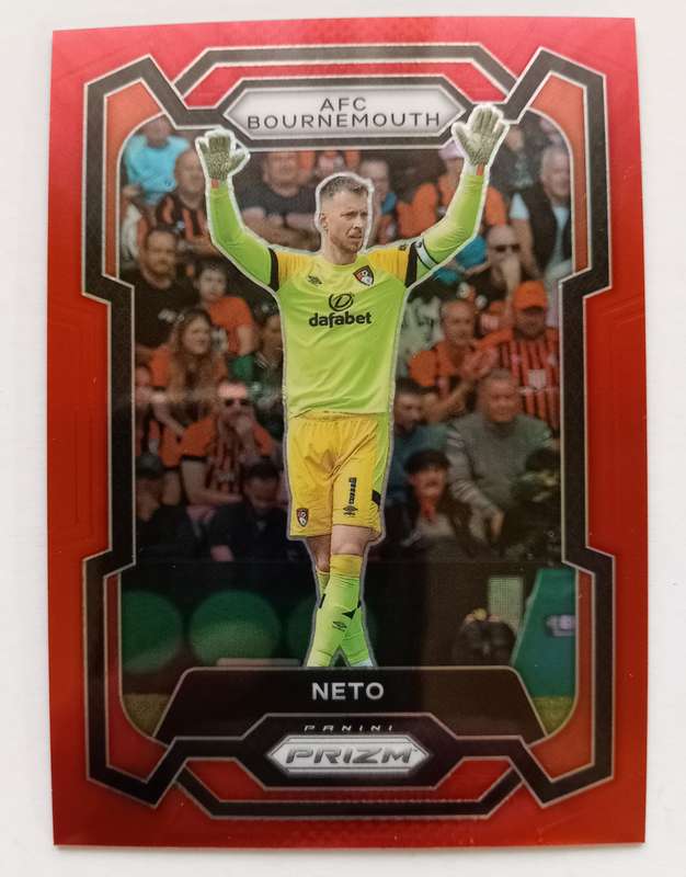 NETO (Bournemouth)  - PANINI PREMIER LEAGUE PRIZM 2024 - RARE RED PRIZM TRADING CARD 41 of 199