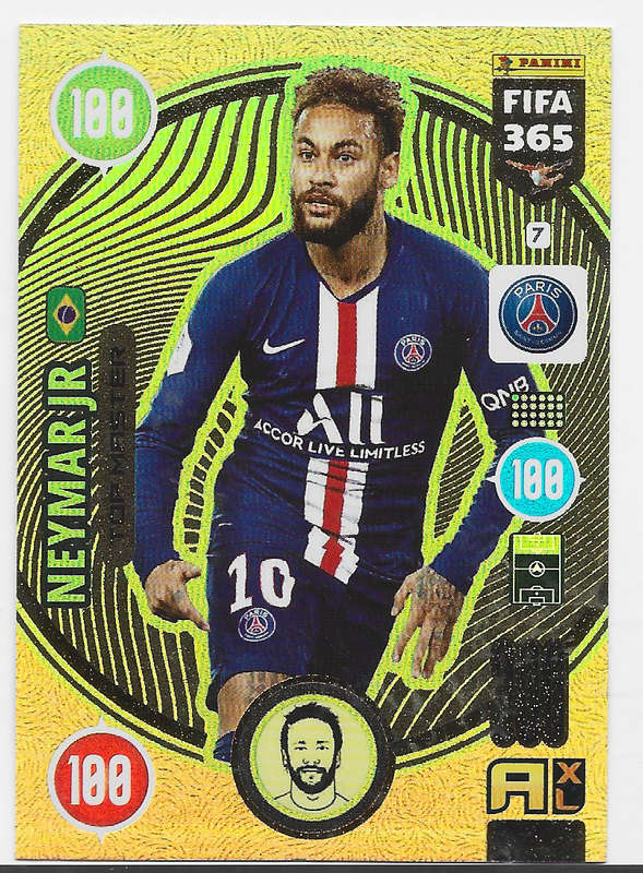 NEYMAR Jr - PANINI "FIFA 365" 2021 COLLECTION - RARE "TOP MASTER" TRADING CARD