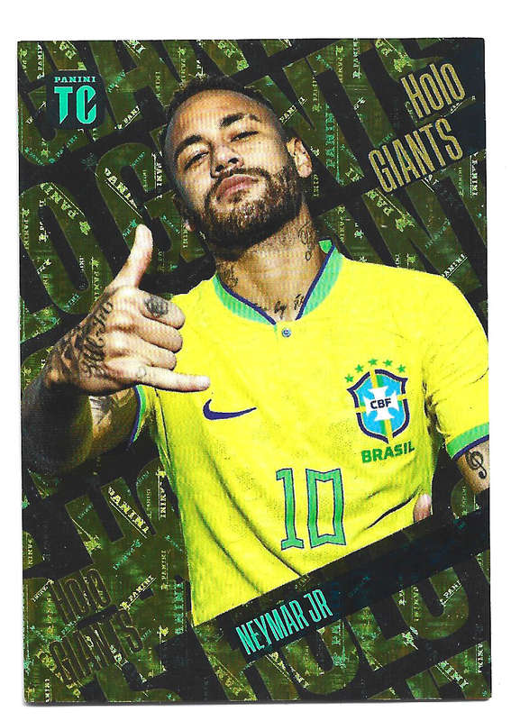 NEYMAR Jr - PANINI TOP CLASS 2023 COLLECTION - GOLD HOLO GIANT TRADING CARD