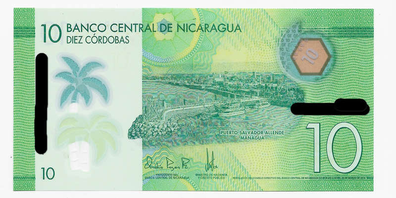 NICARAGUA CENTRAL BANK  - 10 CORDOBAS BANK NOTE  2014 - POLYMER NOTE UNC CONDITION A