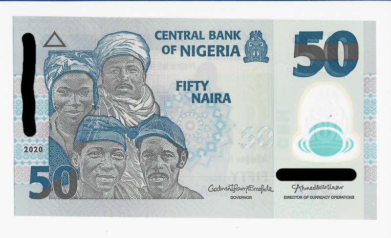 CENTRAL BANK of NIGERIA - 50 NAIRA BANK NOTE  2020 - POLYMER UNC CONDITION