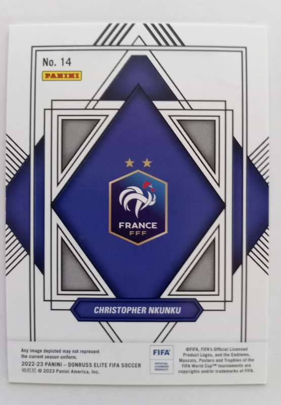 CHRISTOPHER NKUNKU - PANINI DONRUSS ELITE FIFA SOCCER 2023 - CHROME MIRROR TRADING CARD 14