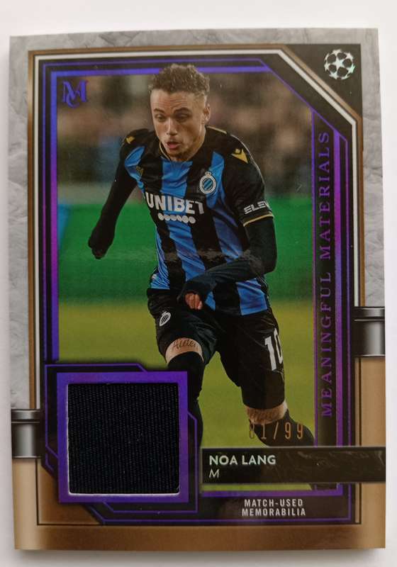 NOA LANG (Brugge)  - TOPPS CHAMPIONS LEAGUE MUSEUM COLLECTION 2022 - CERTIFIED MEMO CARD 81 of 99