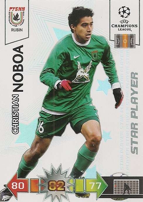 CHRISTIAN NOBOA - PANINI CHAMPIONS LEAGUE 2010/2011 COLLECTION - STAR PLAYER TRADING CARD