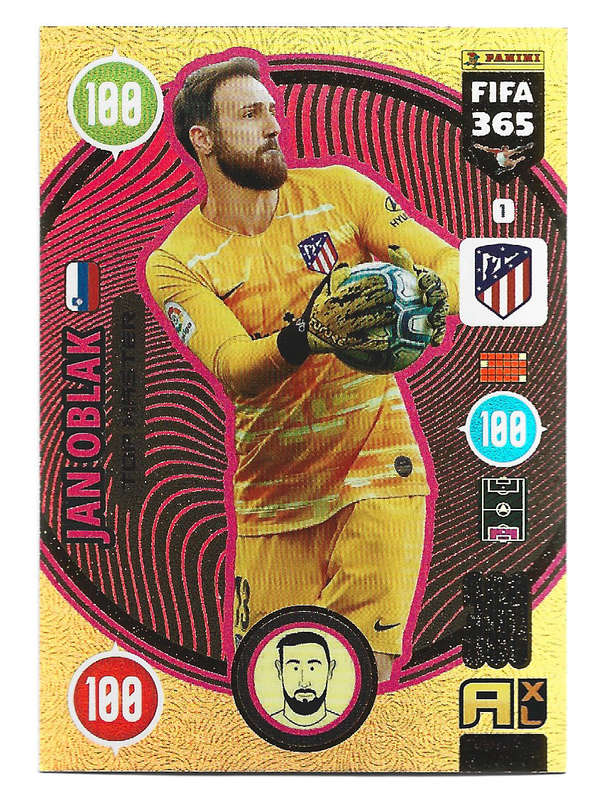 JAN OBLAK - PANINI FIFA 365 COLLECTION 2021 - FOIL `TOP MASTER` FOIL TRADING CARD 1