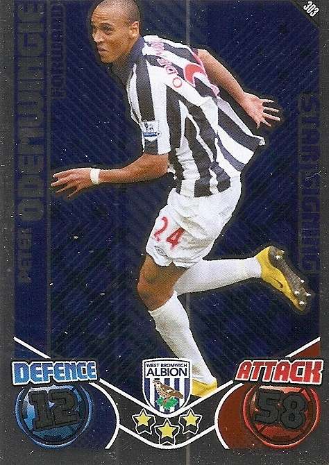 PETER ODEMWINGIE - TOPPS `MATCH ATTAX` 2011/2012 - FOIL `STAR SIGNING` TRADING CARD