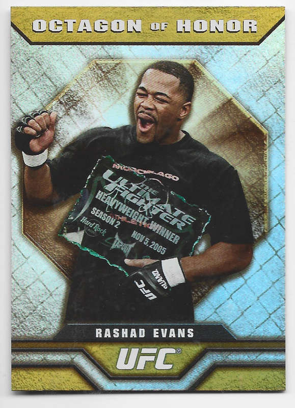 RASHAD EVANS - TOPPS UFC 2010 COLLECTION - GOLD FOIL "OCTAGON of HONOR" TRADING CARD OOH3
