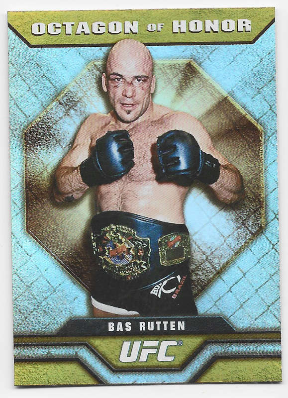 BAS RUTTEN - TOPPS UFC 2010 COLLECTION - GOLD FOIL "OCTAGON of HONOR" TRADING CARD OOH5