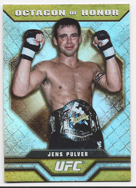 JENS PULVER - TOPPS UFC 2010 COLLECTION - GOLD FOIL "OCTAGON of HONOR" TRADING CARD OOH6
