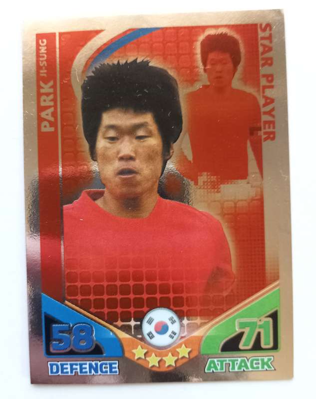 PARK JI SUNG - TOPPS MATCH ATTAX `FIFA WORLD CUP 2010 - FOIL STAR PLAYER - UK EDITION