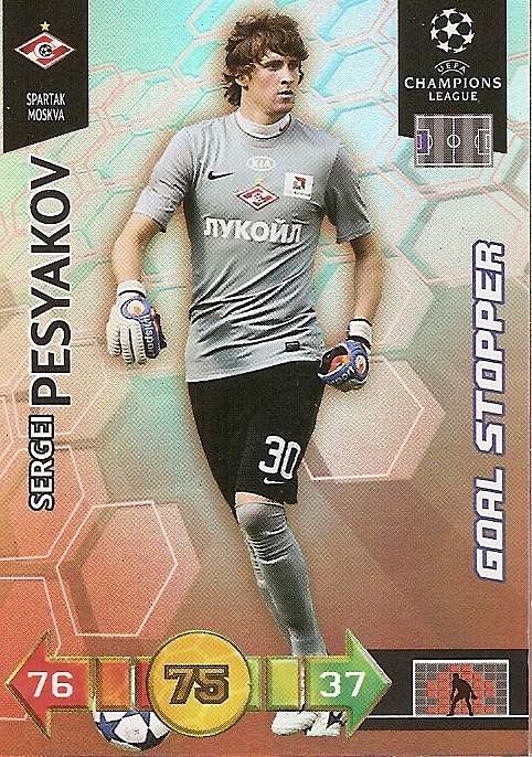 SERGEI PESYAKOV - PANINI `CHAMPIONS LEAGUE` 2010/2011 - FOIL `GOAL STOPPER` TRADING CARD