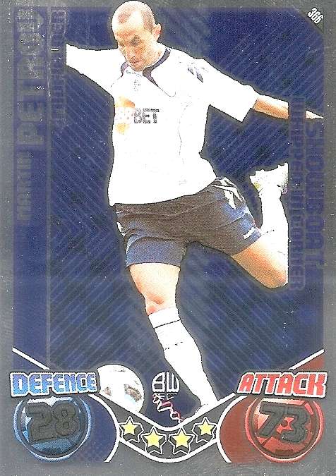 MARTIN PETROV - TOPPS `MATCH ATTAX` 2011/2012 - FOIL `SHOWBOAT` TRADING CARD 366