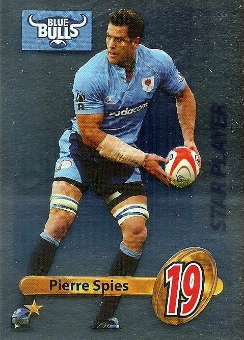 PIERRE SPIES (Bulls) - BIG BALL RUGBY COLLECTION  2009 - FOIL `STAR PLAYER` TRADING CARD