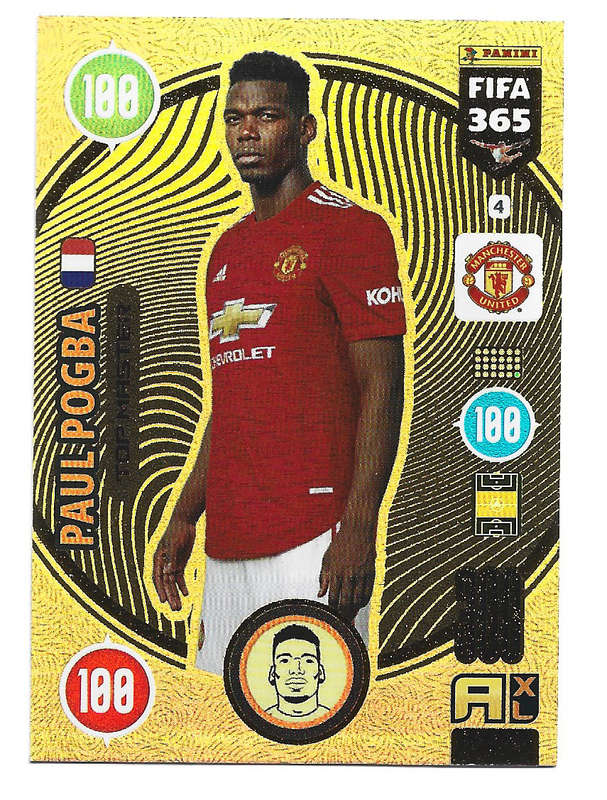 PAUL POGBA - PANINI FIFA 365 COLLECTION 2021 - FOIL `TOP MASTER` FOIL TRADING CARD 4