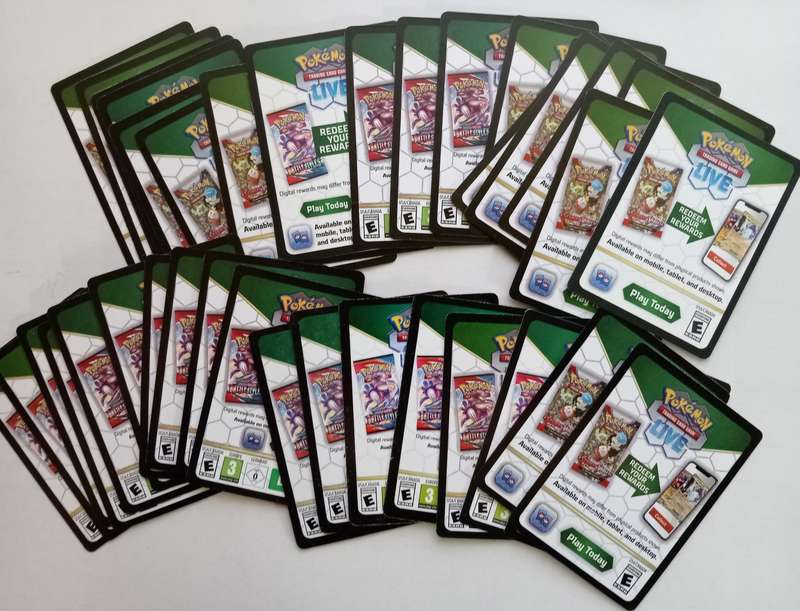 POKEMON CARDS - JOB LOT of 50 UNUSED CODE CARDS