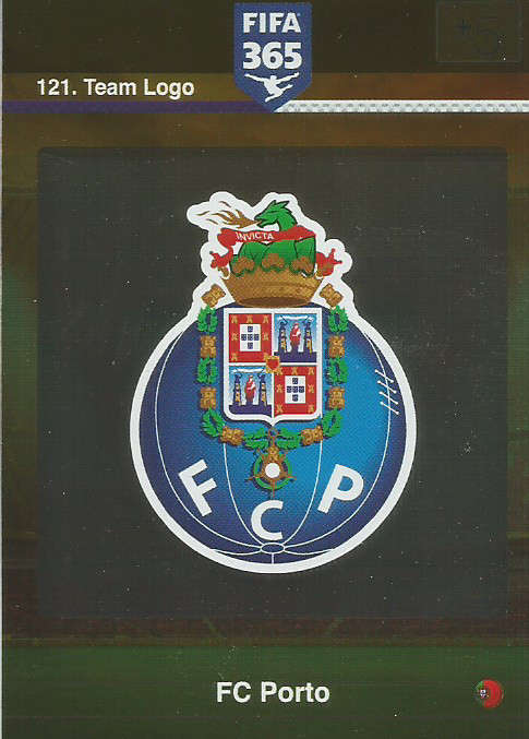 FC PORTO - PANINI "FIFA 365" 2016 COLLECTION - FOIL "CLUB BADGE" TRADING CARD 121