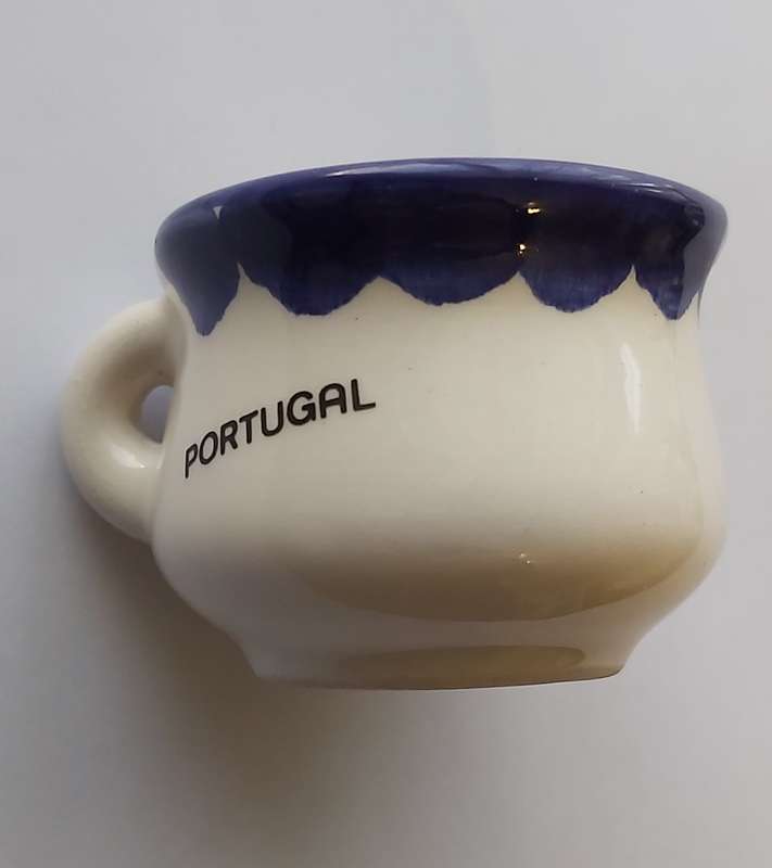 SOUVENIR of PORTUGAL  - MINIATURE SOUP MUG 65mm Dia. x 40mm Tall - Ex Condition