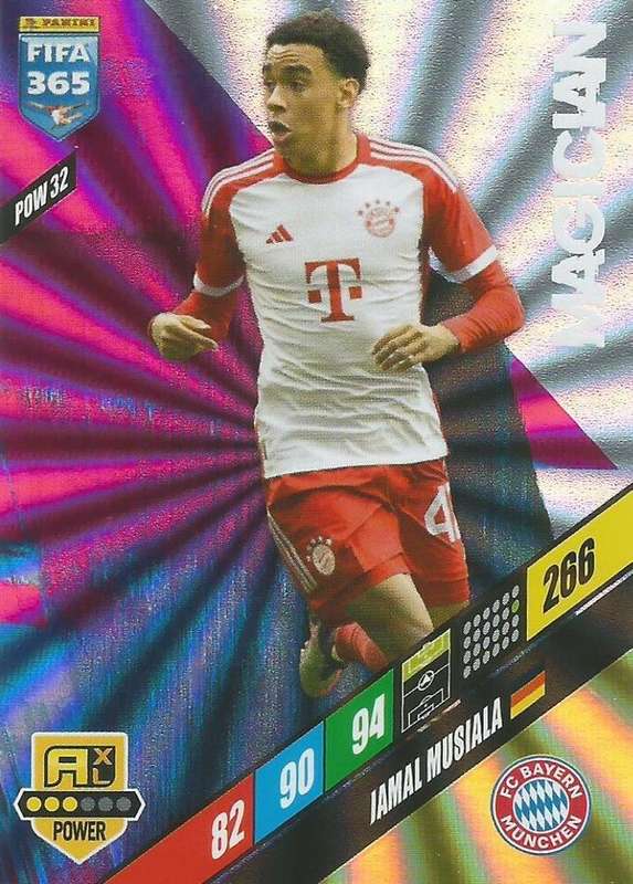 JAMAL MUSIALA - PANINI `FIFA 365 COLLECTION` 2024 - `MAGICIAN` FOIL TRADING CARD POW32