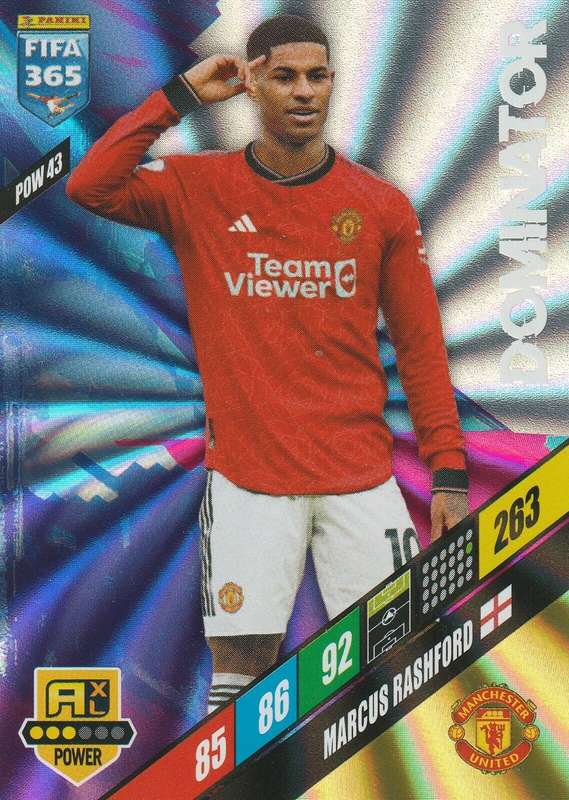 MARCUS RASHFORD - PANINI `FIFA 365 COLLECTION` 2024 - `MAGICIAN` FOIL TRADING CARD POW43
