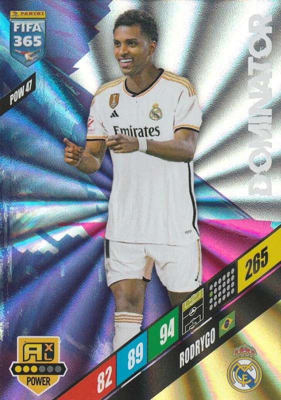 RODRYGO - PANINI `FIFA 365 COLLECTION` 2024 - `MAGICIAN` FOIL TRADING CARD POW47