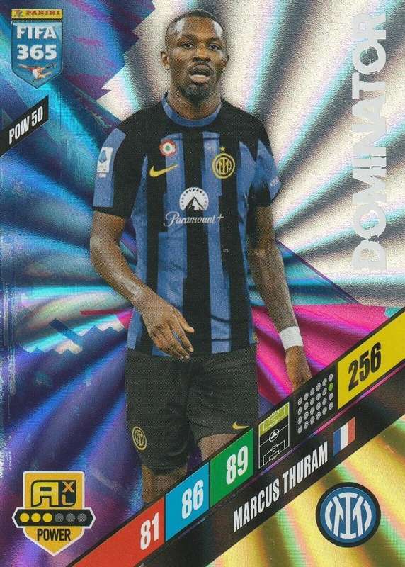 MARCUS THURAM - PANINI `FIFA 365 COLLECTION` 2024 - `MAGICIAN` FOIL TRADING CARD POW50