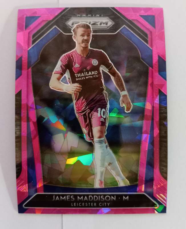 JAMES MADISON (Leicester) - PANINI P/League PRIZM 2021 - `PINK CRACKED ICE` TRADING CARD 126