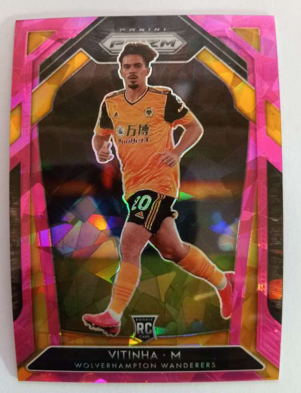 VITINHA (Wolves) - PANINI P/League PRIZM 2021 - ROOKIE `PINK CRACKED ICE` TRADING CARD 140