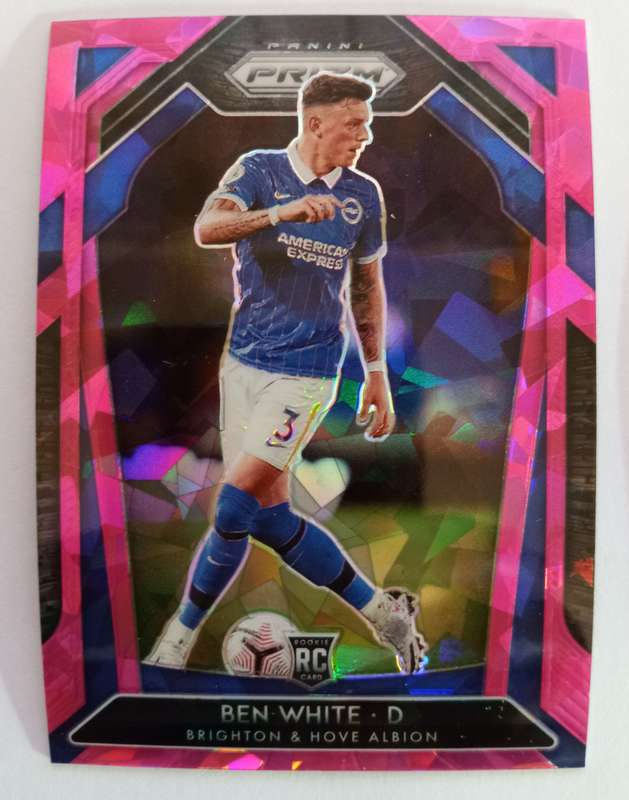 BEN WHITE (Brighton) - PANINI P/League PRIZM 2021 - `PINK CRACKED ICE` TRADING CARD 168