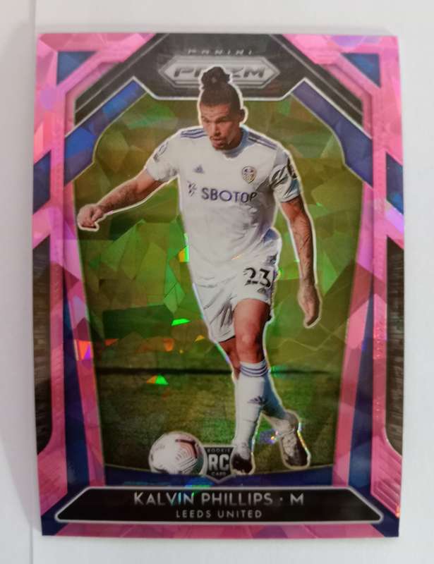 KALVIN PHILLIPS (Leeds) - PANINI P/League PRIZM 2021 - `PINK CRACKED ICE` TRADING CARD 203