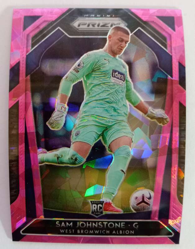 SAM JOHNSTONE (West Brom) - PANINI P/League PRIZM 2021 - `PINK CRACKED ICE` TRADING CARD 256
