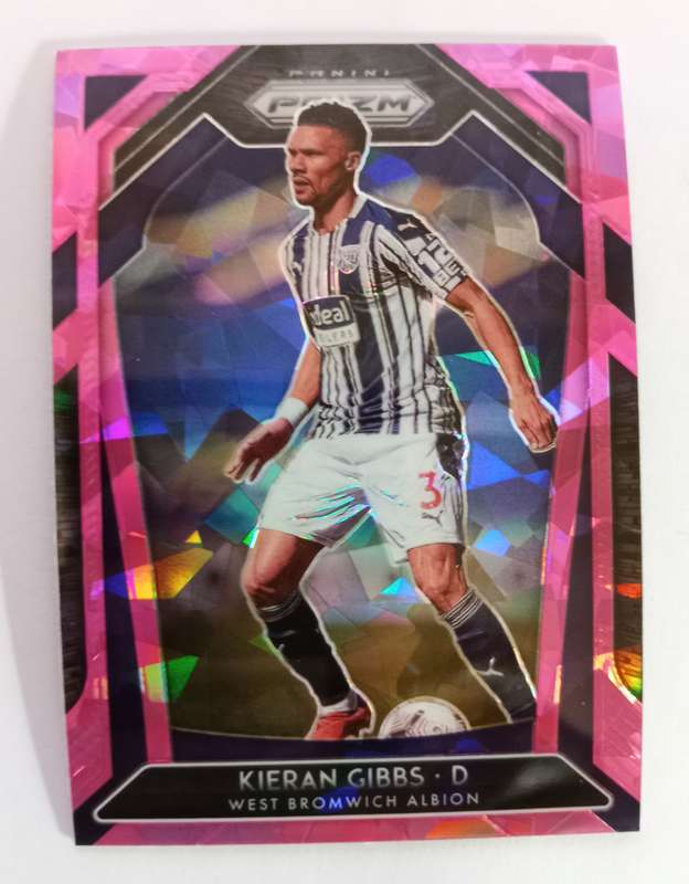 KIERAN GIBBS (West Brom) - PANINI P/League PRIZM 2021 - `PINK CRACKED ICE` TRADING CARD 261
