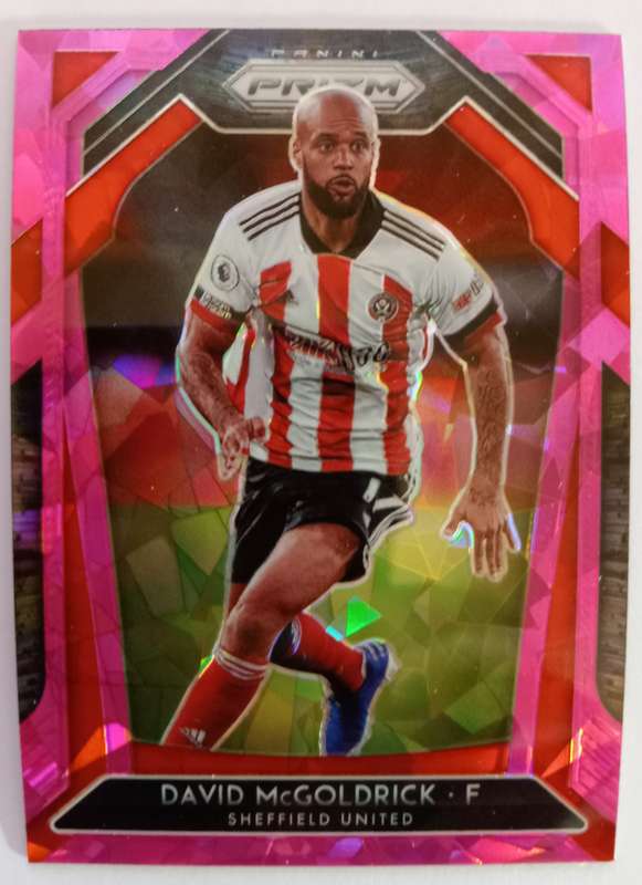 DAVID McGOLDRICK ( Sheffield) - PANINI P/League PRIZM 2021 - `PINK CRACKED ICE` TRADING CARD 29