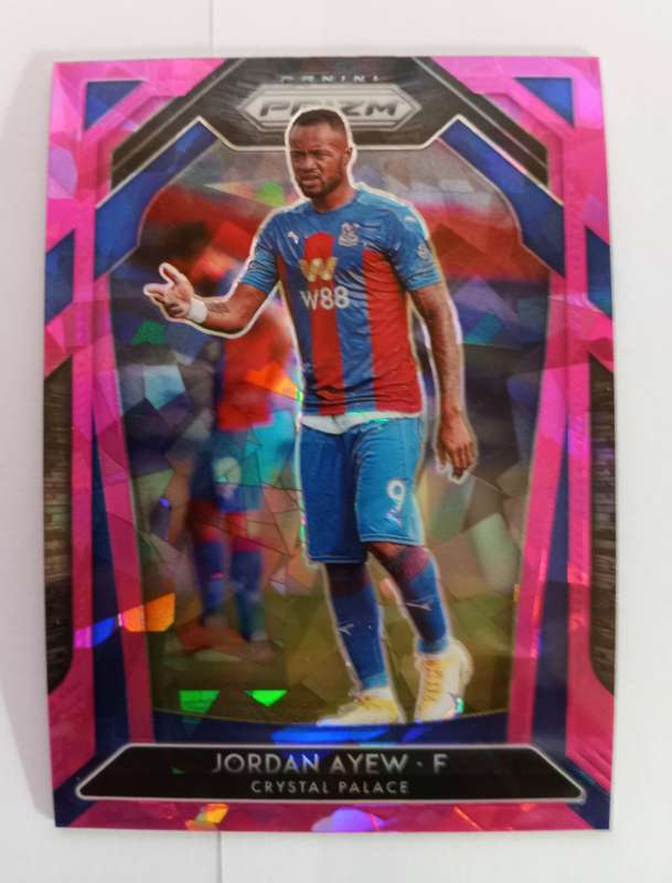 JORDAN AYEW (Crystal Palace) - PANINI P/League PRIZM 2021 -  `PINK CRACKED ICE` TRADING CARD 72