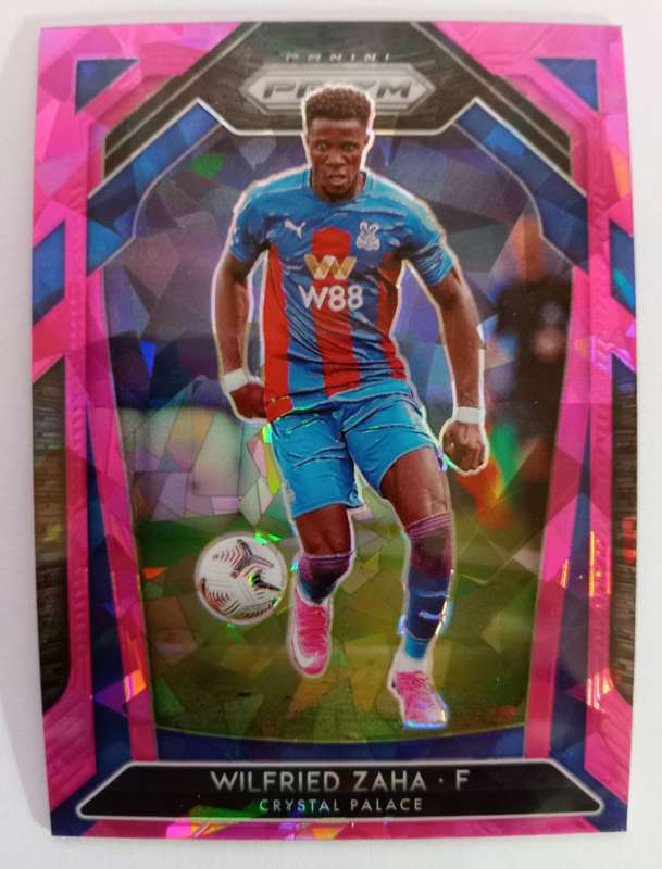 WILFRIED ZAHA (Crystal Palace) - PANINI P/League PRIZM 2021 -  `PINK CRACKED ICE` TRADING CARD 75