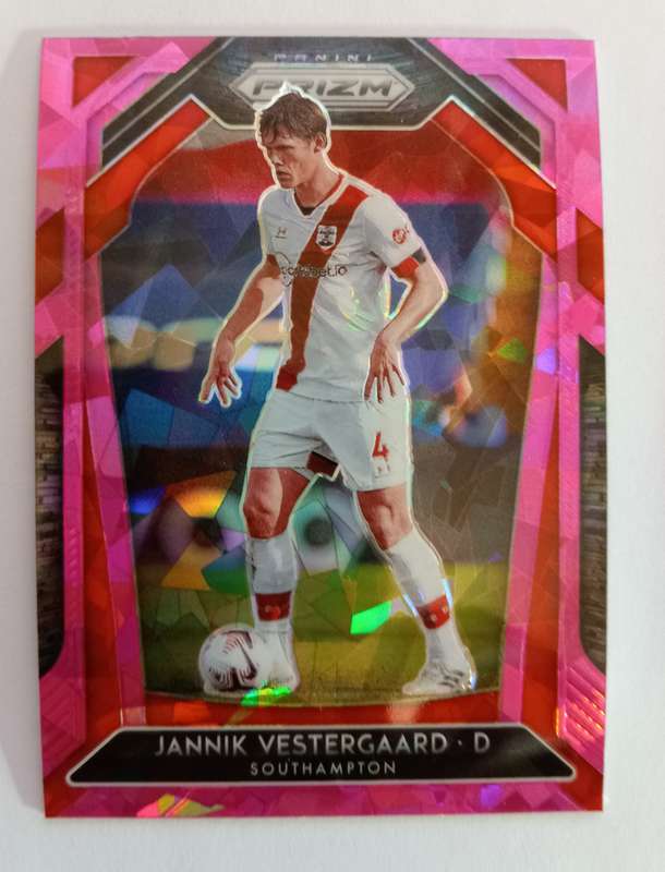 J. VESTERGAARD (Southampton) - PANINI P/League PRIZM 2021 -  `PINK CRACKED ICE` TRADING CARD 86