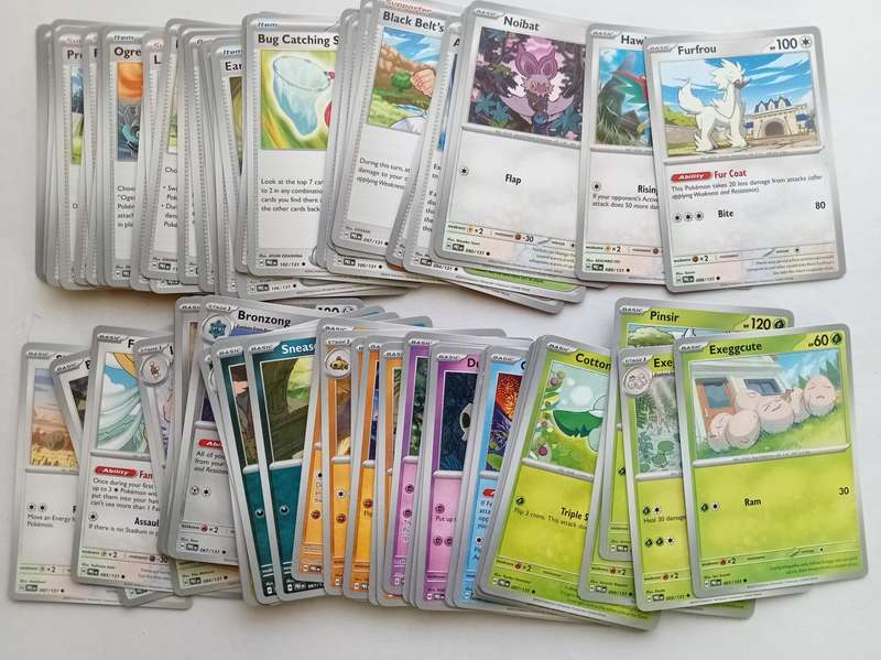 POKEMON CARDS - JOB LOT of 78 Common/Uncommon S&V PRISMATIC EVOLUTIONS TRADING CARDS