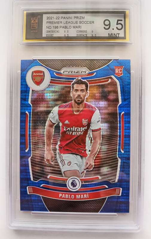 PABLO MARI (Arsenal) - PANINI PRIZM EPL 2021 - CERTIFIED PROOF BLUE TRADING CARD 132 of 199