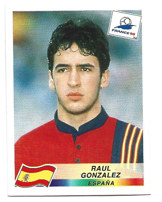 RAUL (Spain) - PANINI FIFA WORLD CUP 1998 FRANCE - ULTRA RARE STICKER 243