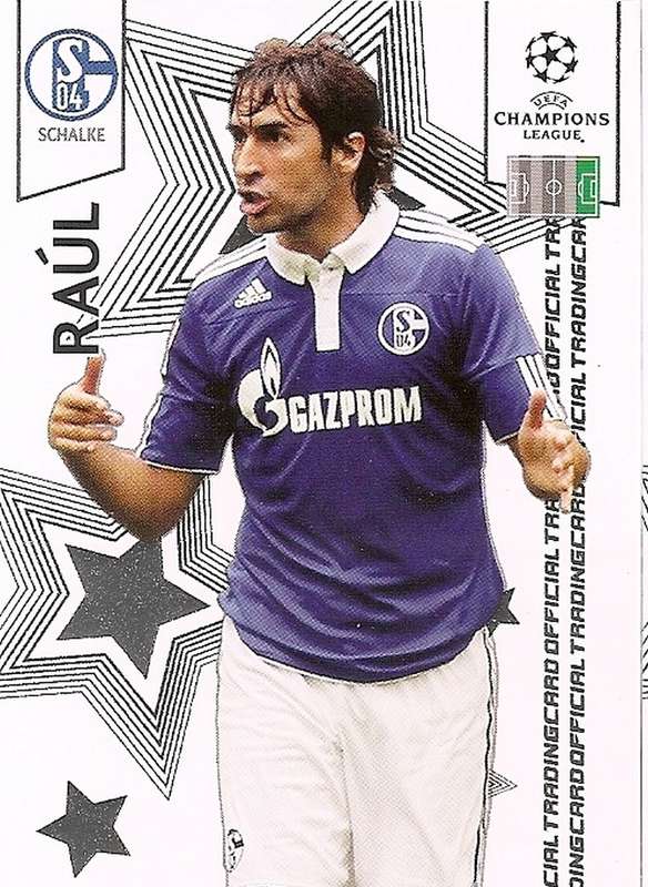 RAUL (SCHALKE) - PANINI CHAMPIONS LEAGUE PREMIUM 2010/11 - RARE TRADING CARD