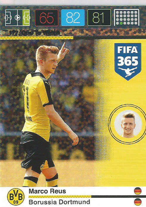 MARCO REUS - PANINI "FIFA 365" 2016 COLLECTION - FOIL "ONE to WATCH" TRADING CARD 177