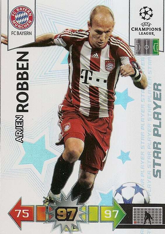 ARJEN ROBBEN - PANINI CHAMPIONS LEAGUE 2010/2011 COLLECTION - STAR PLAYER TRADING CARD