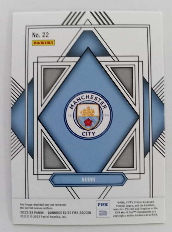 RODRI (Man City) - PANINI DONRUSS ELITE FIFA SOCCER 2023 - CHROME MIRROR TRADING CARD 22