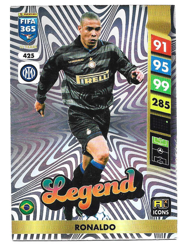 RONALDO  - PANINI FIFA 365 COLLECTION 2025 - RARE FOIL "LEGEND" TRADING CARD 425
