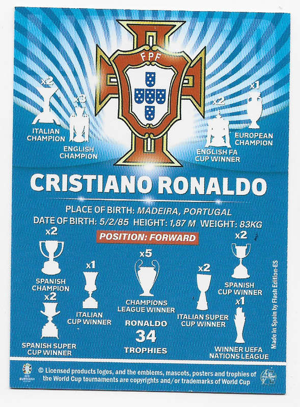 CRISTIANO RONALDO - FLASH EDITION (Spain) UEFA EURO 2024 - RARE GENUINE "PRINTED AUTO" TRADING CARD