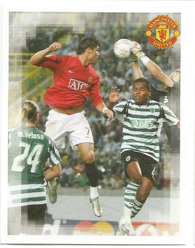 CRISTIANO RONALDO - MANCHESTER UNITED 2007/08 STICKER COLLECTION - ACTION STICKER 60