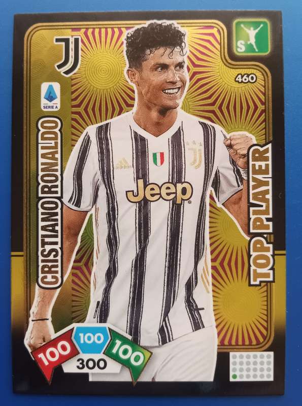 CRISTIANO RONALDO - PANINI CALCIATORI SERIE A ITALY 2021 - RARE GOLD "TOP MASTER" TRADING CARD