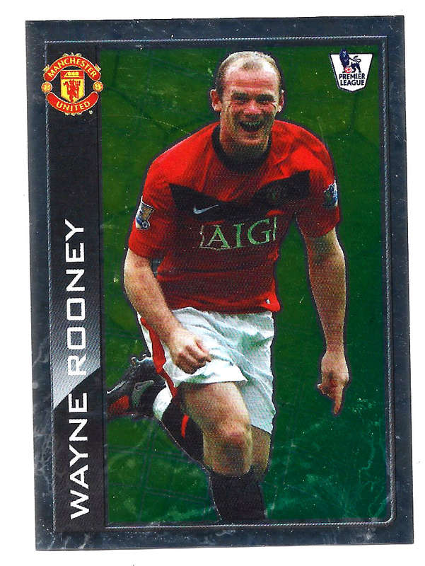 WAYNE ROONEY - TOPPS PREMIER LEAGUE 2010 STICKER COLLECTION - FOIL STAR PLAYER STICKER 297