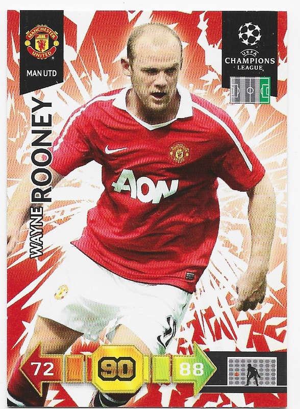 WAYNE ROONEY (Man. United) - PANINI `CHAMPIONS LEAGUE` 2010/11 - `BASE` TRADING CARD